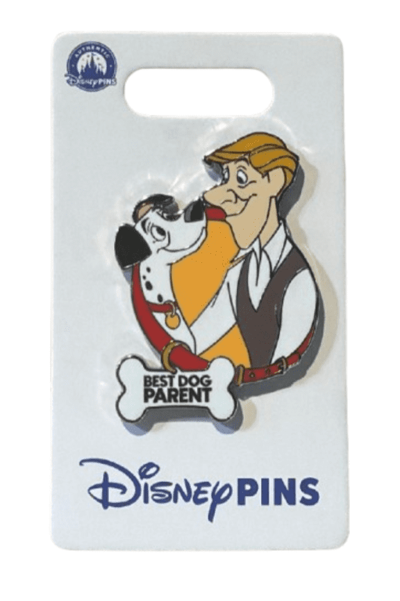 101 Dalmatians Roger Radcliffe Pongo Best Dog Parent Pin New W Card