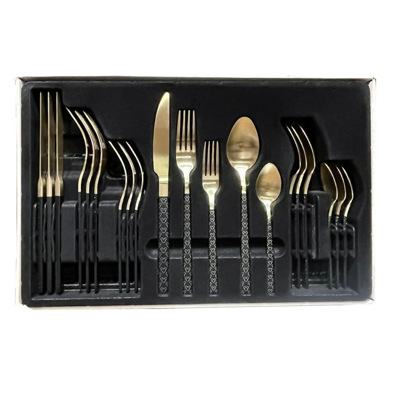 Disney Parks 50th Mickey Mouse Metal Cutlery Set, Luxe Icon