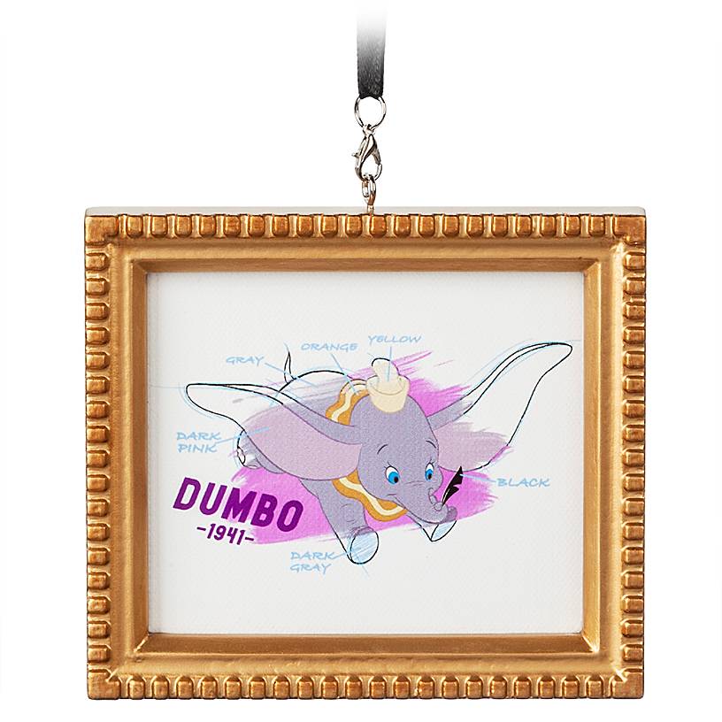 Disney Parks 2020 Ink & Paint Dumbo 1941 Canvas Framed Ornament New ...