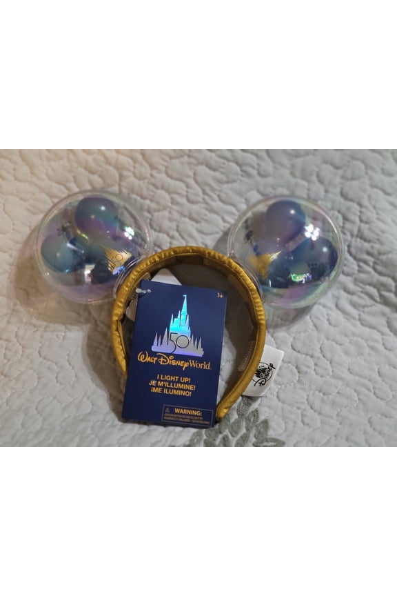 Parks 2022 50th Anniversary Mickey Mouse Balloon Light-Up Ear Headband