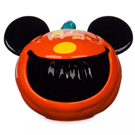 Disney Parks Halloween Winking Mickey Pumpkin Candy Bowl