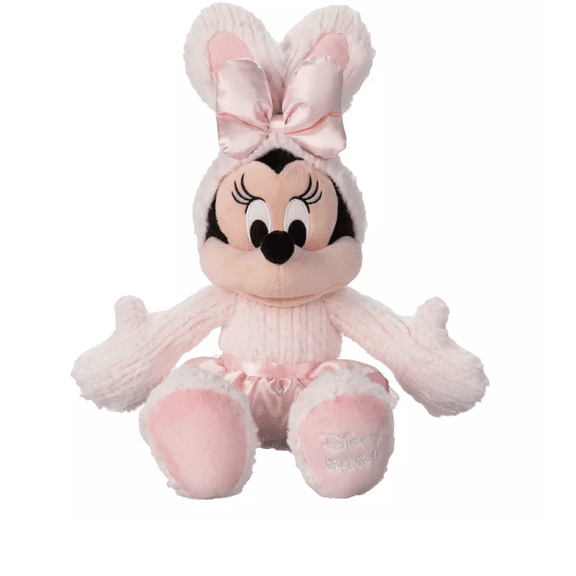 Disney Parks 2024 Easter Minnie Bunny with Bow and Skirt Plush New with Tag