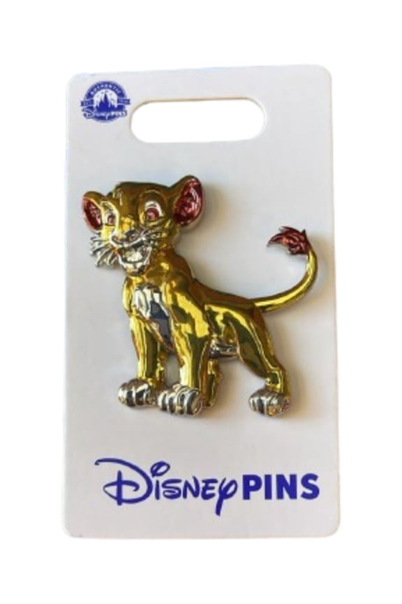 Parks 2024 The Lion King Simba Sculpted Metallic 3D Pin New with Card