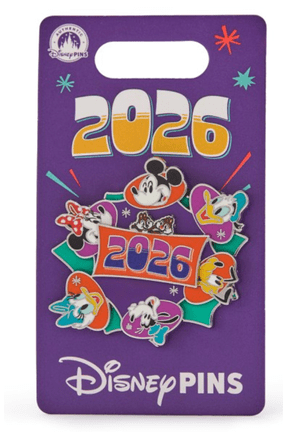 Parks 2026 Mickey Mouse and Friends Spinning Pin New With Card