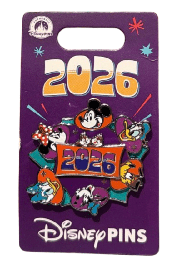Parks 2026 Mickey Mouse and Friends Spinning Pin New With Card