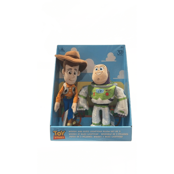 Disney Parks 30th Toy Story Woody and Buzz Lightyear Plush Set of 2 New With Box