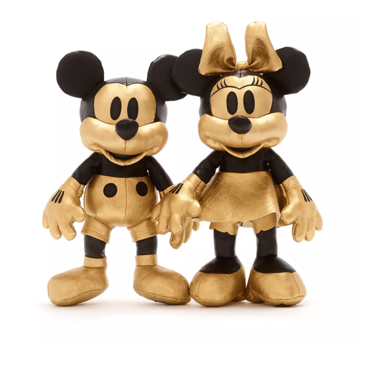 Disney Parks 50th Mickey and Minnie Gold Limited Release Plush Set