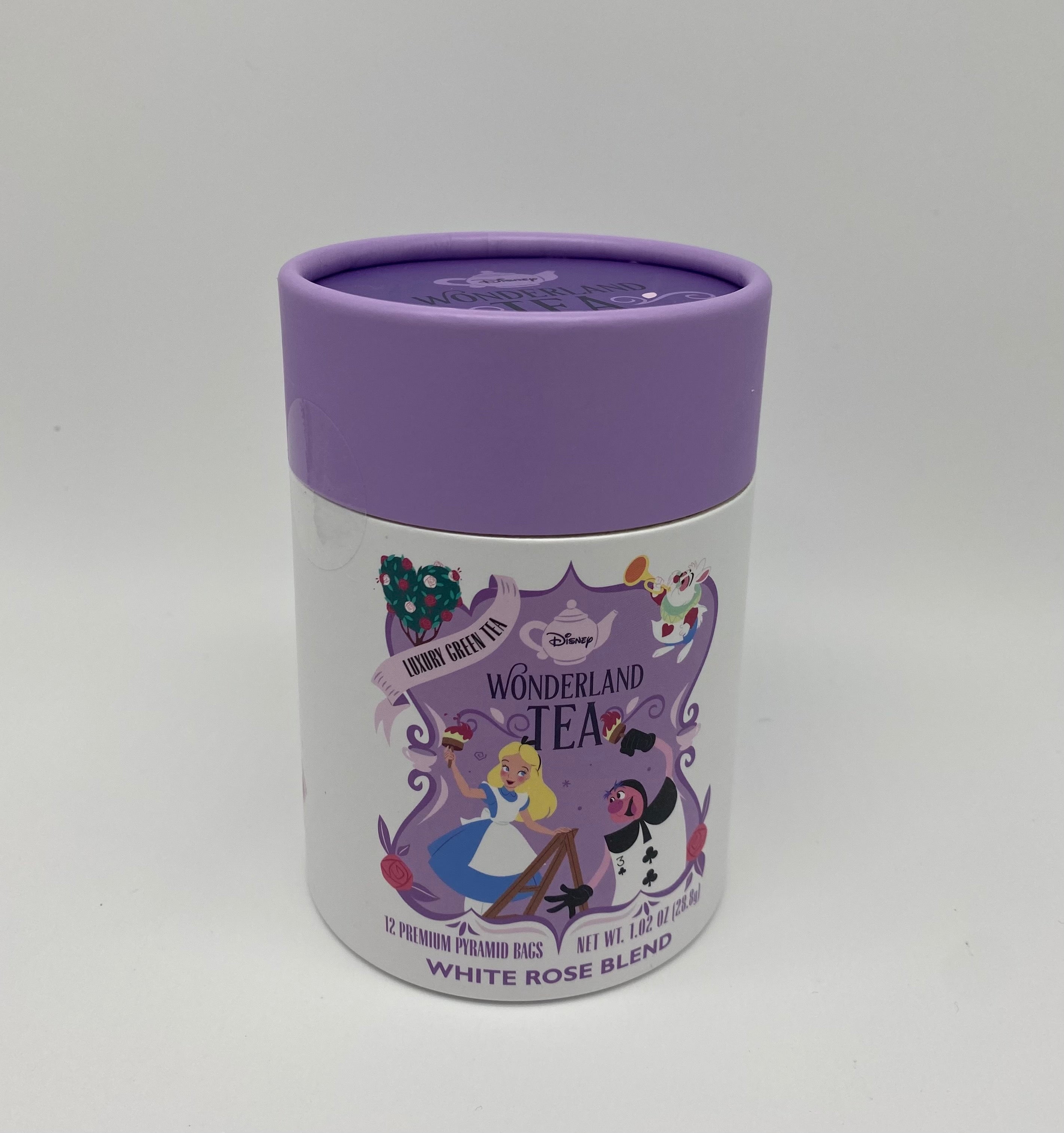Disney Parks Alice Wonderland White Rose Blend 12 Bags Green Tea New