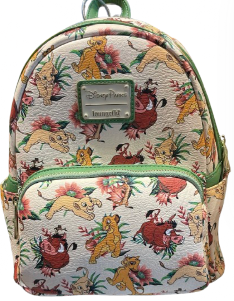 Loungefly Disney Lion King Simba Pumba Timon Green Jungle Bugs Mini Backpack NEW Loungefly Disney Lion King Simba Pumba Timon Green Jungle  main image 4
