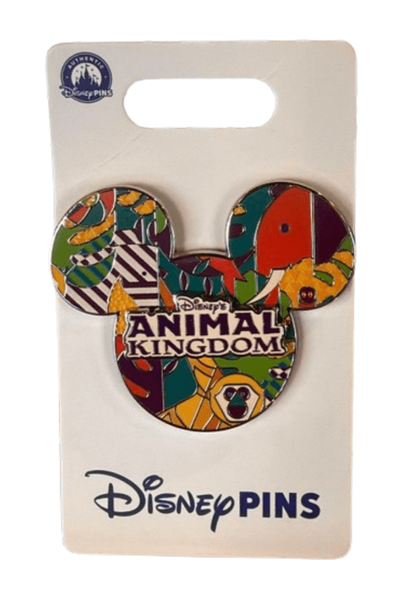 Animal Kingdom Mickey Icon Tropical Pattern Pin New With Card