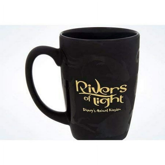 Disney Parks Animal Kingdom Rivers of Light Show Attraction Matte Black and Gold Mug Cup