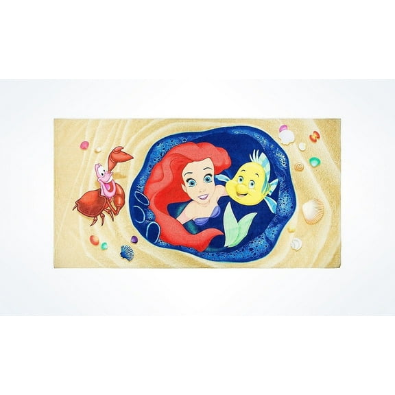 Disney Parks Ariel Flounder Sebastian Underwater Beach Towel New with Tags