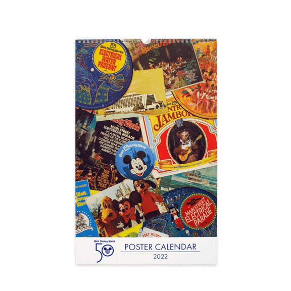 Disney Parks Attraction Poster Calendar 2022 12 Months 50th Anniversary Wdw New