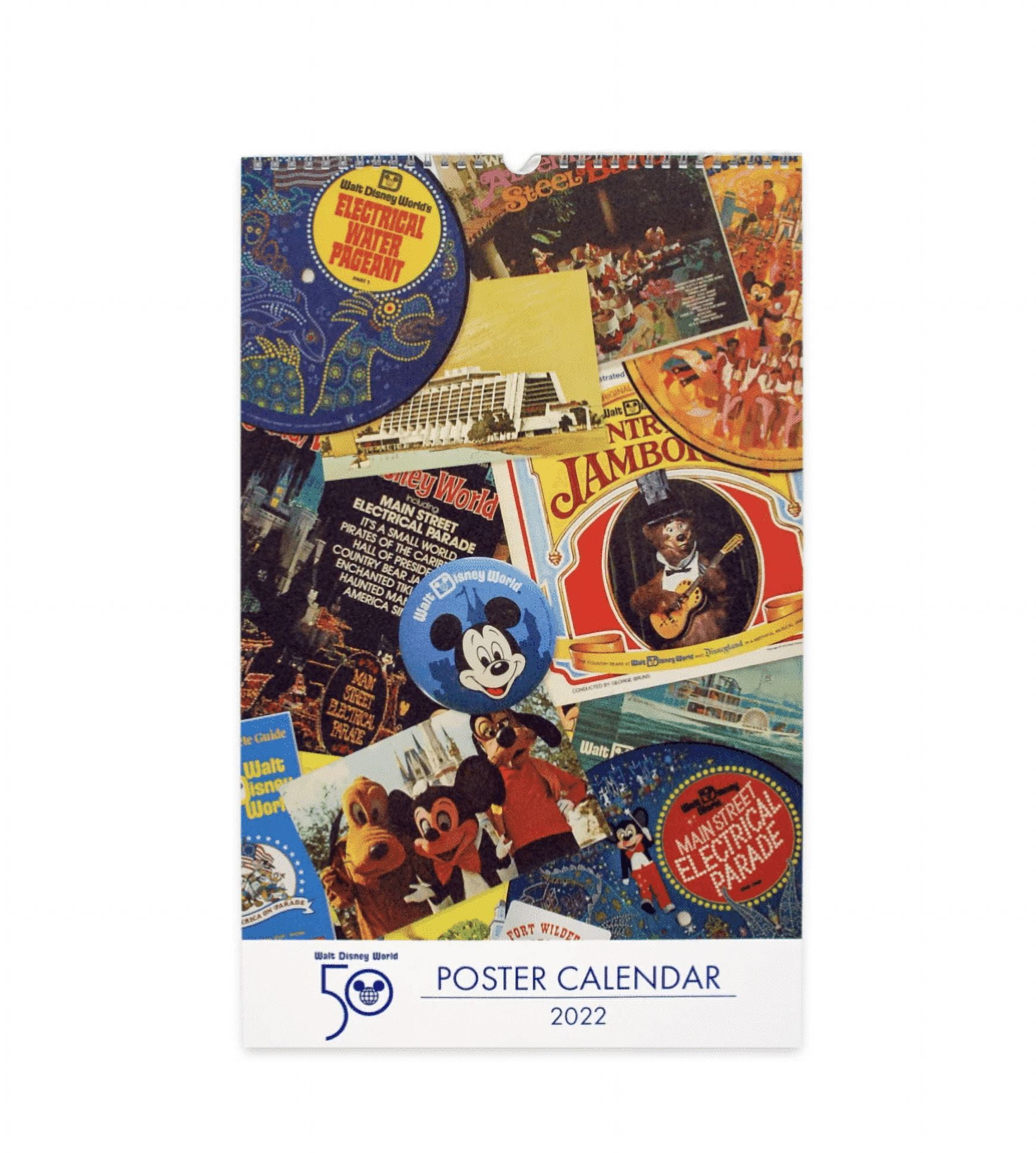Disney Parks Attraction Poster Calendar 2022 12 Months 50th Anniversary