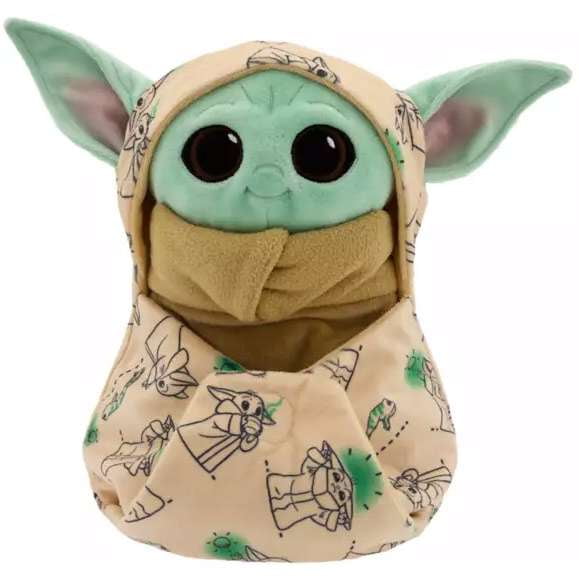 Disney Parks Babies Star Wars: The Mandalorian Grogu Plush in Swaddle New W Tag