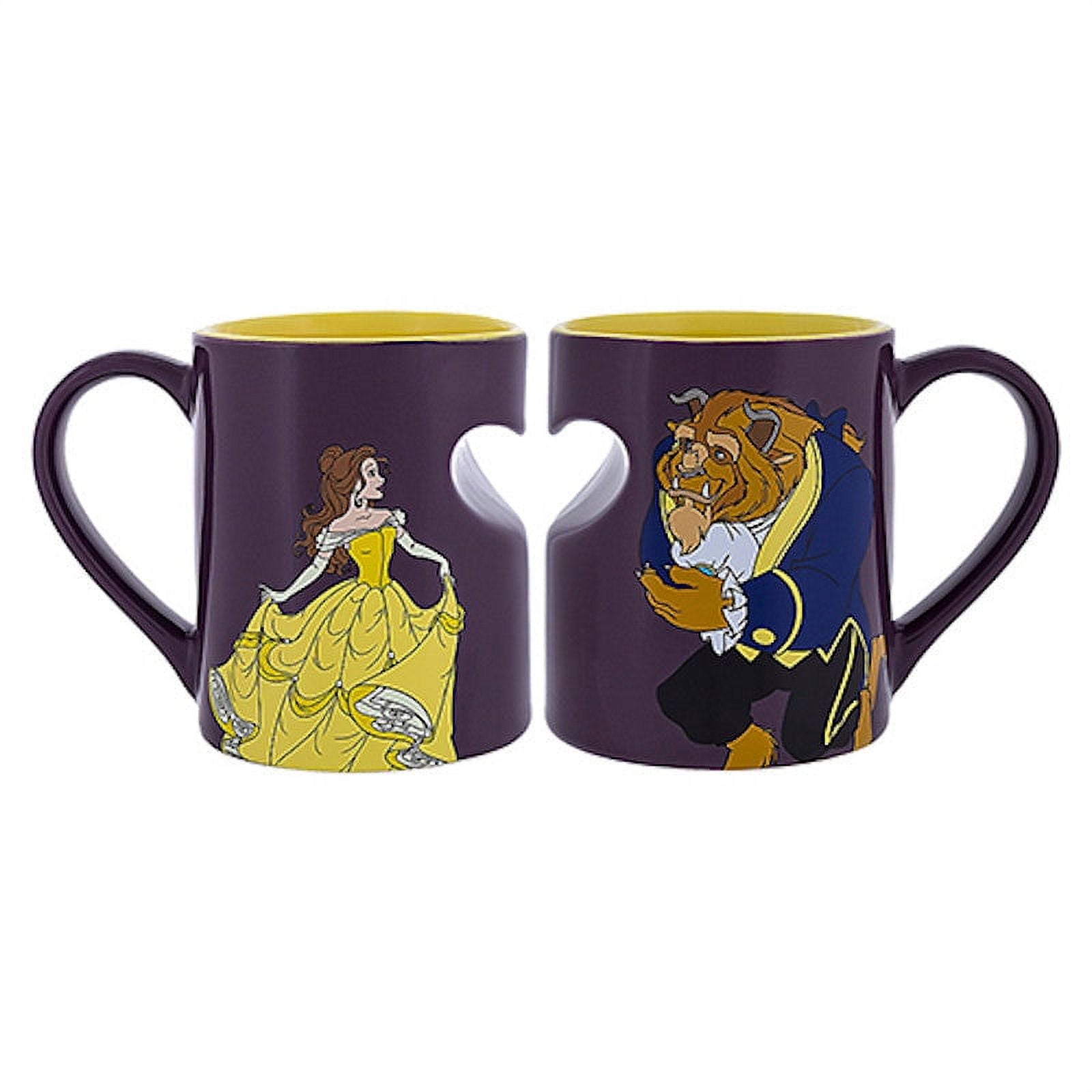 Disney Parks Belle Beauty & The Beast Coffee Mug Cup Yellow Mornings Are A  Beast
