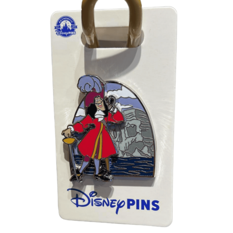 Disney Parks Captain Hook Pin New with Card