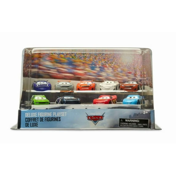 Disney Parks Cars Deluxe Figure Play Set Cake Topper Playset New With Box