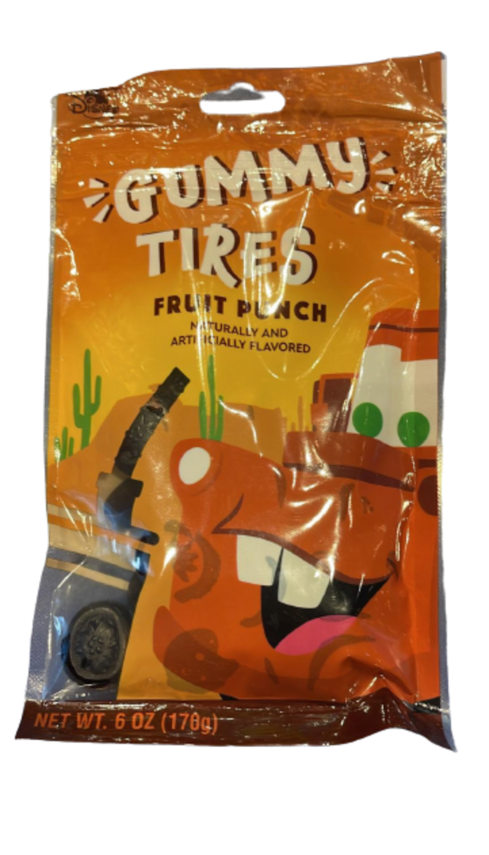 Disney Parks Cars Gummy Tires Fruit Punch Flavored 6 OZ Candies New Sealed