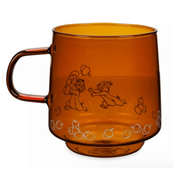 Disney Parks Chip 'n Dale Glass Mug New With Tag
