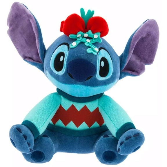 Disney Parks Classics Christmas Stitch Holiday Plush with Mistletoe New with Tag