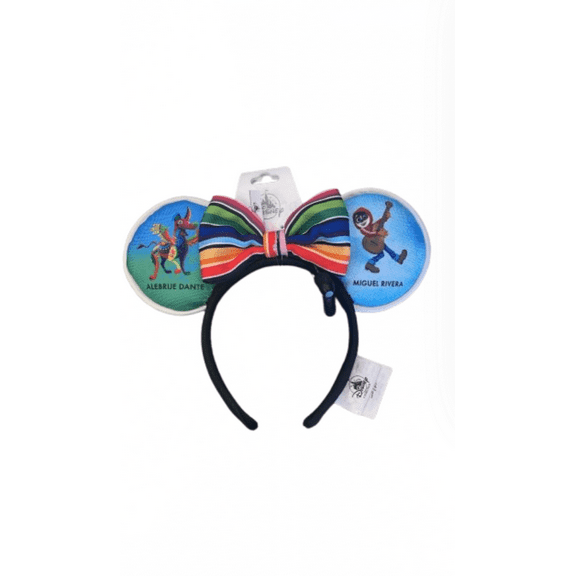 Disney Parks Coco Miguel Dante Rainbow Bow Headband for Adult New with Tag