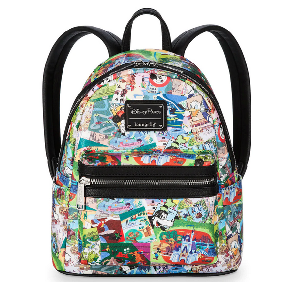 Disney Parks Collage Mini Backpack Loungefly New with Tags