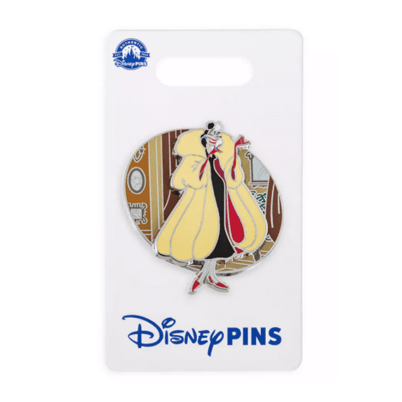 Disney Parks Cruella De Vil 101 Dalmatians Villains Pin New with Card