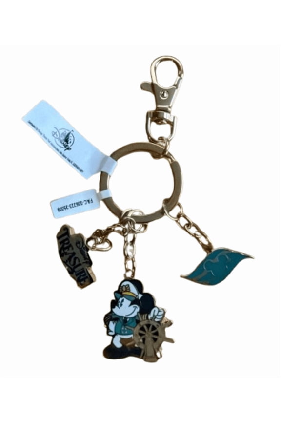 Cruise Line Treasure Inaugural Mickey Mouse Keychain Charms New Tag