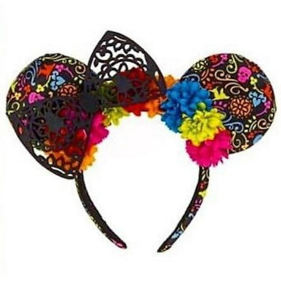 Disney Parks Dia de los Muertos Coco Minnie Mouse Ears Headband New with Tags