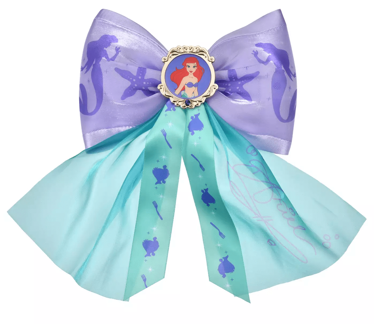 Disney Pink and Blue Hair Accessory with Structured Bow Disney Princess Hair Bow | Character Inspired Alligator Clip  main image 4