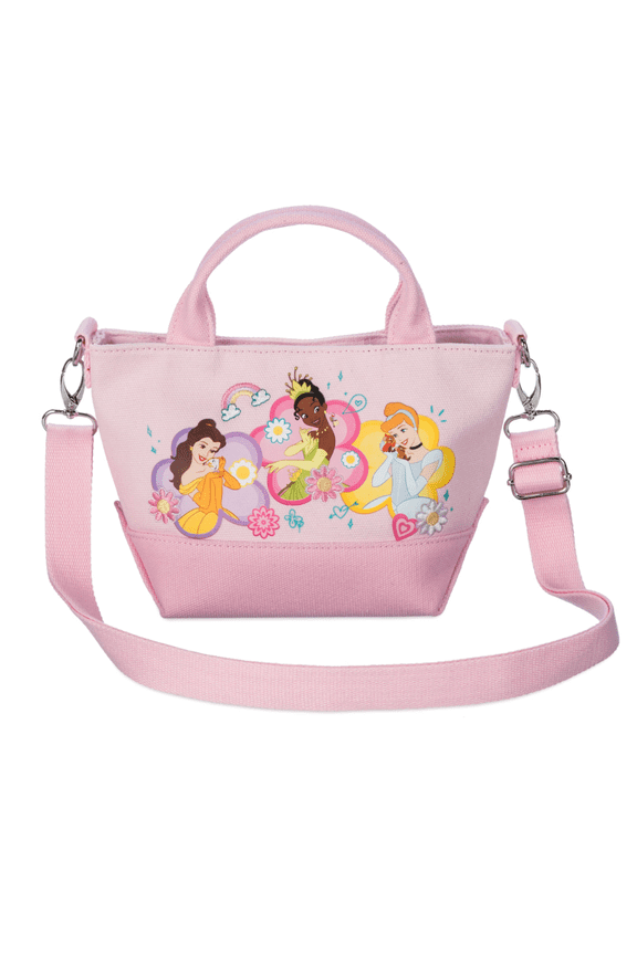 Parks Disney Princess Crossbody Bag Pink Belle Tiana Cinderella New W Tag