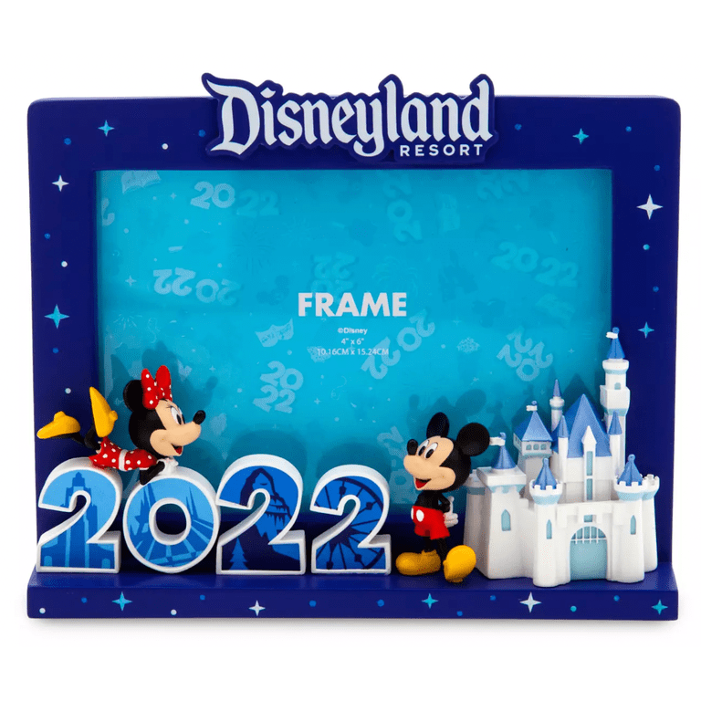 Disney Parks Disneyland 2022 Mickey Minnie Mouse Photo Frame 4'' x