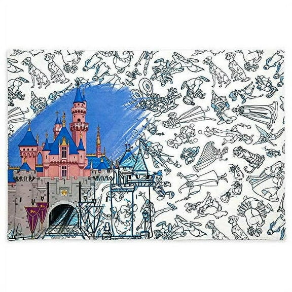 Disney Disneyland Ink and Paint Reversible Cotton Table Placemat, 15" x 21"