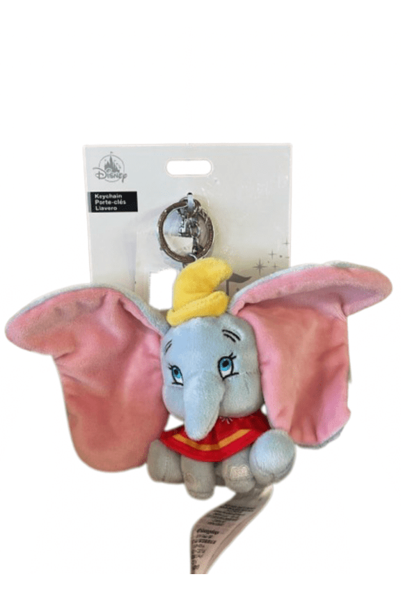 Parks Dumbo Plush Keychain With Feather Charm New With Card
