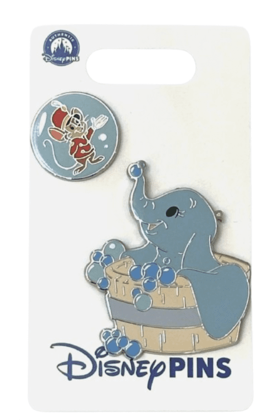Parks Dumbo and Timothy Pin Bubble Bath Set of Two Pins New With Card