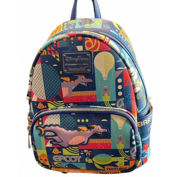 Disney Parks Epcot Characters Loungefly Mini Backpack Figment New With Tag