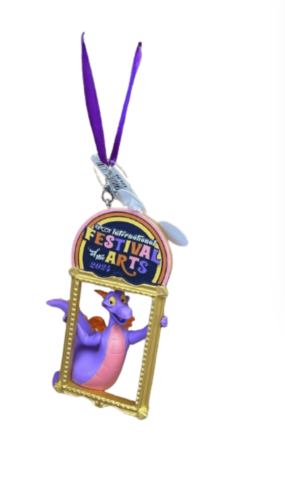 Disney Parks Epcot Festival of Arts 2024 Figment Christmas Ornament New