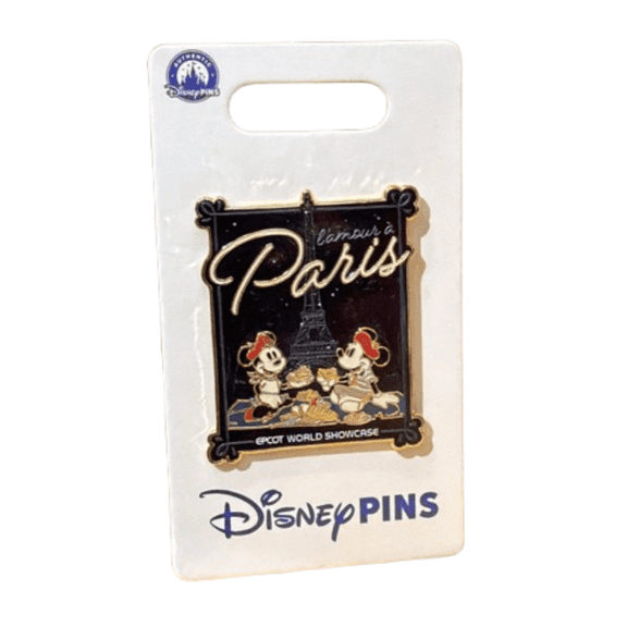 Disney Parks Epcot France L'amour a Paris Mickey Minnie Effeil Pin New With Card
