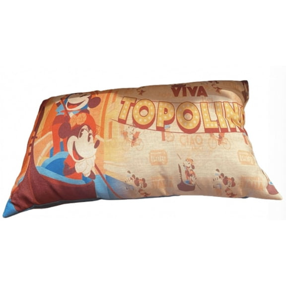 Disney Parks Epcot Italy Viva Topolino Mickey & Minnie Throw Pillow New with Tag