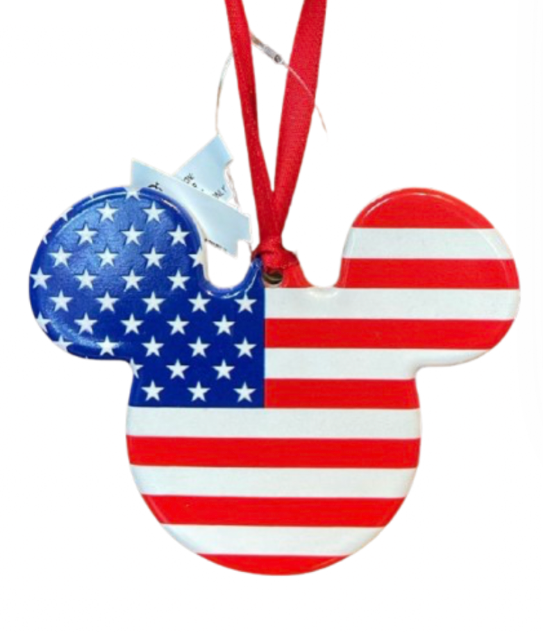 Disney Parks Epcot World American USA Mickey Icon Disc Ornament New ...