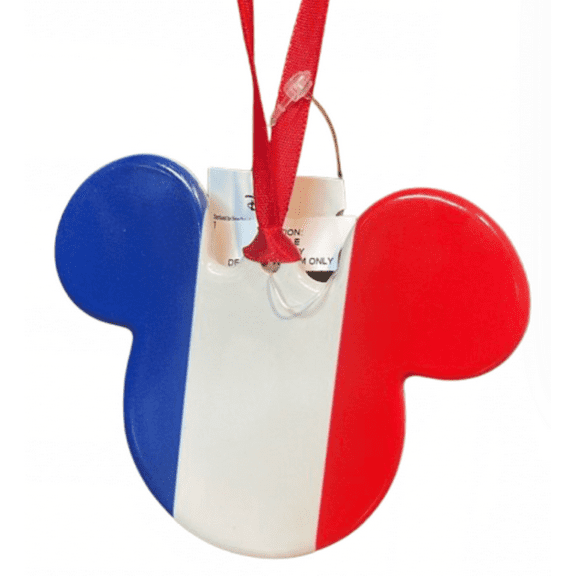 Disney Parks Epcot World Showcase France Mickey Icon Disc Ornament New With Tag