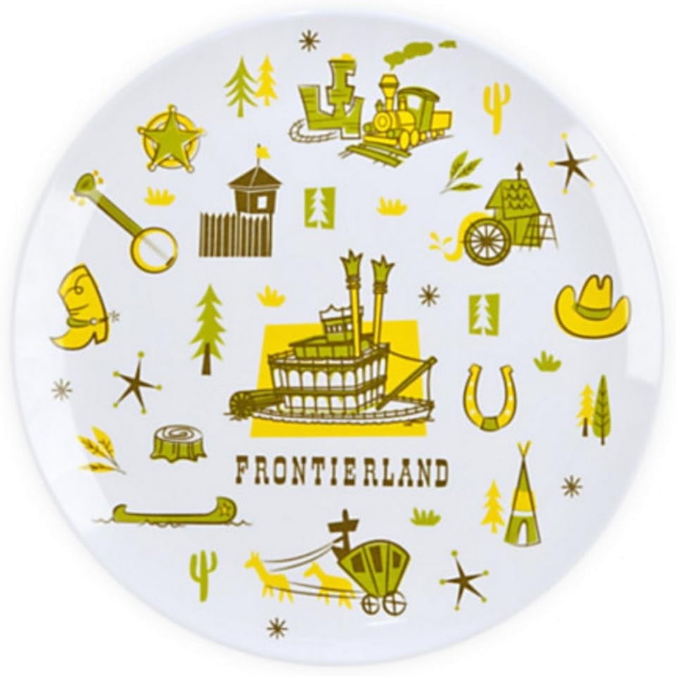 Disney Parks FRONTIERLAND  8” Melamine Collector PLATE