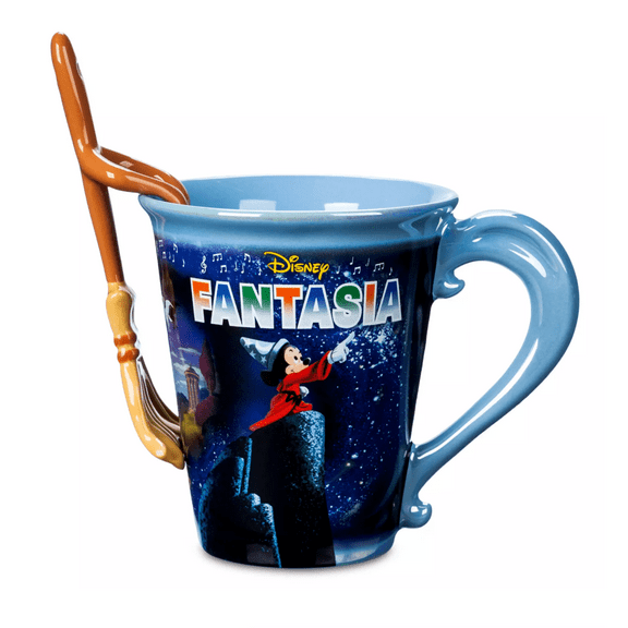 Disney Parks Fantasia 85th Anniversary Ceramic Coffee Mug With Spoon New