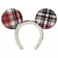 thumbnail image 1 of Disney Parks Fashion Headbands Mickey Mouse Plaid Christmas Ear Headband, Red, 1 ct, 1 of 2