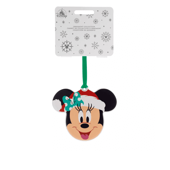 Disney Parks Festive Minnie Santa Ceramic Christmas Ornament New With Tag