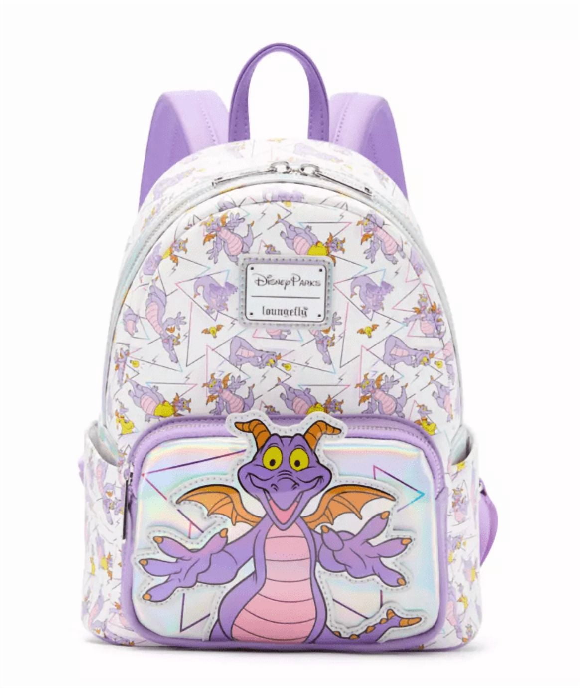 figment loungefly mini backpack Lake Hartwell Collectibles The simulated leather bag features a holographic front zip pocket with a die Disney Parks Loungefly Mini Backpack