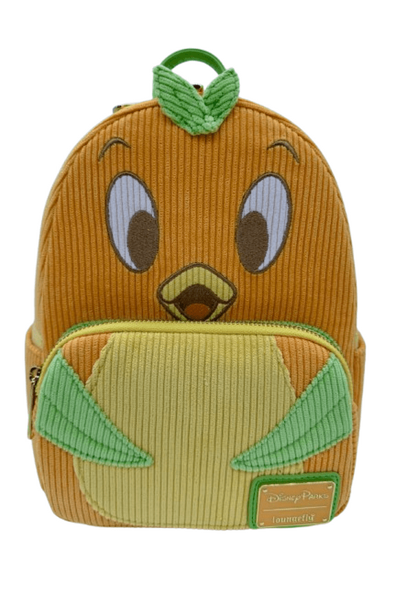 Loungefly Disney Parks Florida Orange Bird Mini Backpack Corduroy Bag
