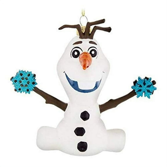 Disney Frozen Olaf Frosted Glass Snowflake Ornament, 5" H x 5" W