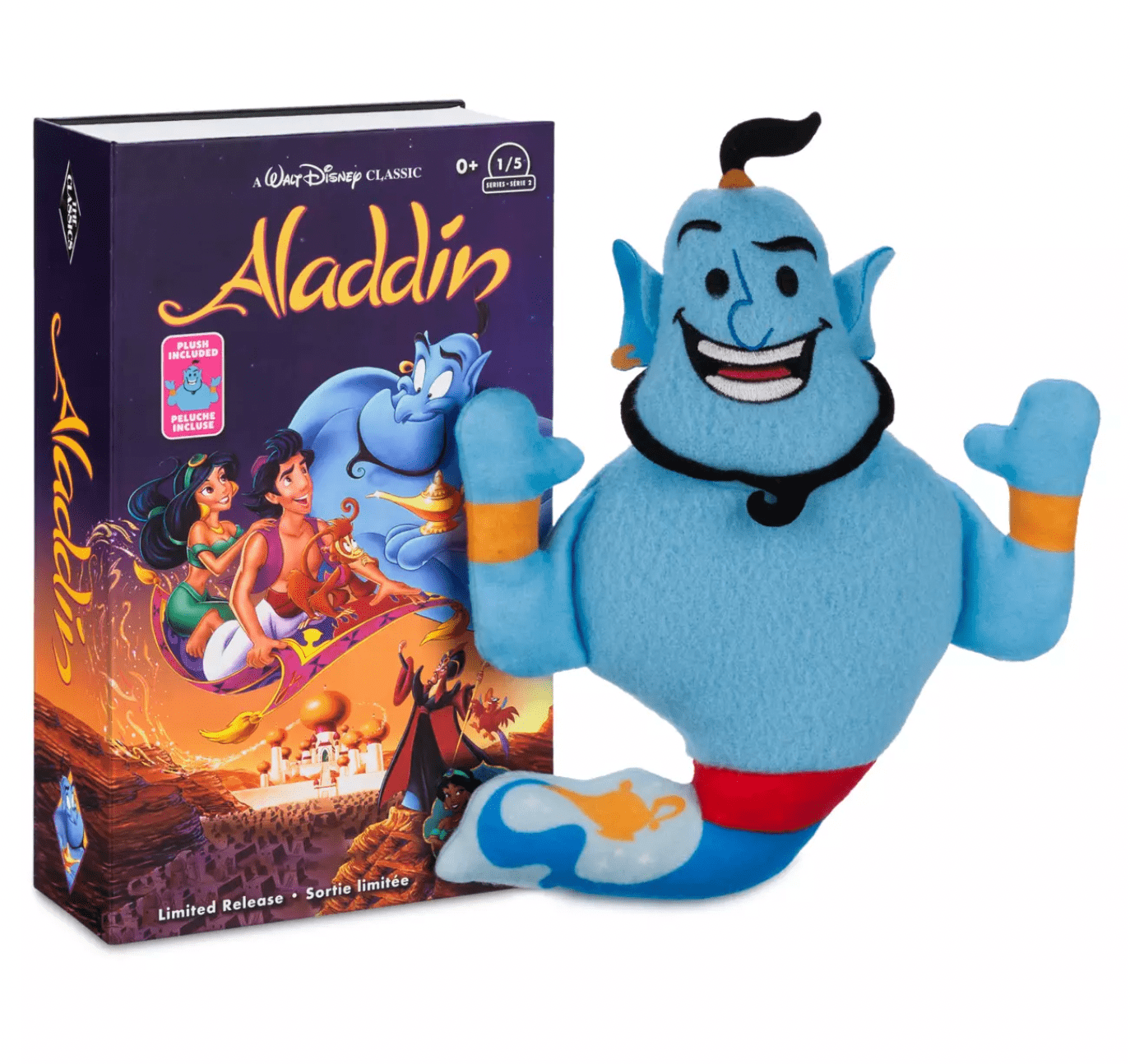 Disney Parks Genie VHS Series Plush Aladdin Small 7'' New